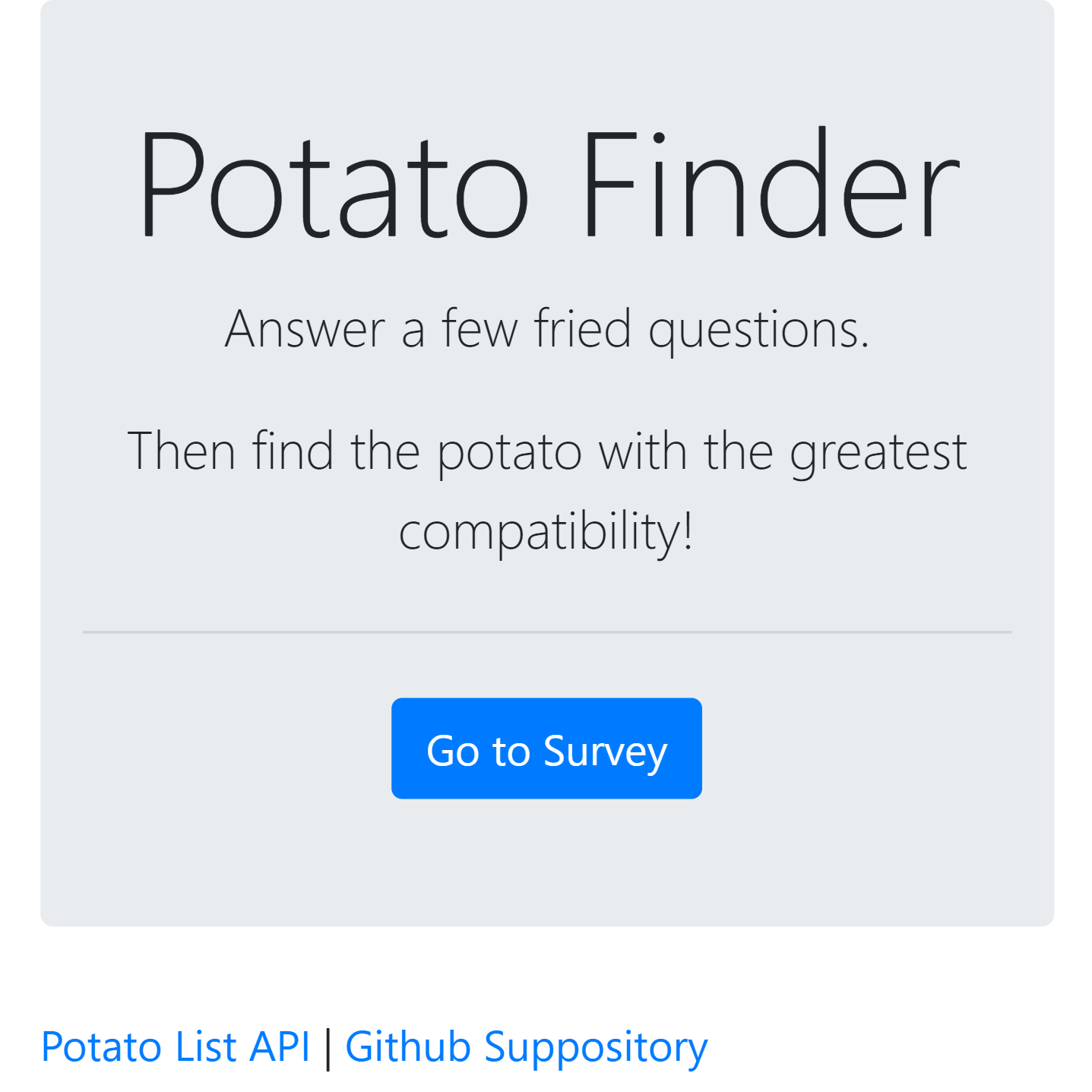 Potatofinder App